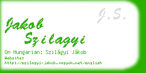 jakob szilagyi business card